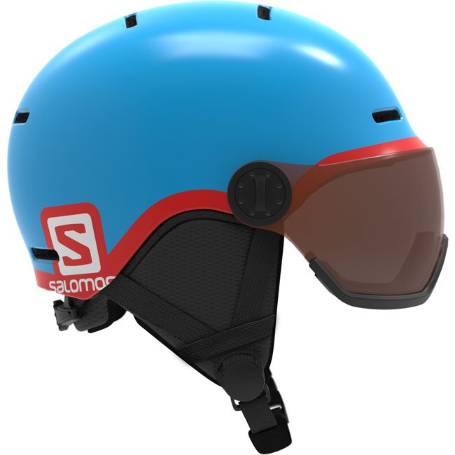 Salomon Ski Helmets Kids Grom Visor Blue I Landau Store