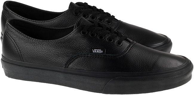 Vans Trainers Mens Authentic Decon Premium Leather Black Black