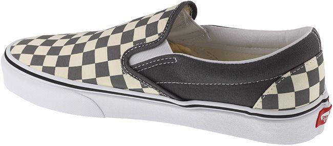 Vans Trainers Mens Classic Slip On Checkerboard Pewter White