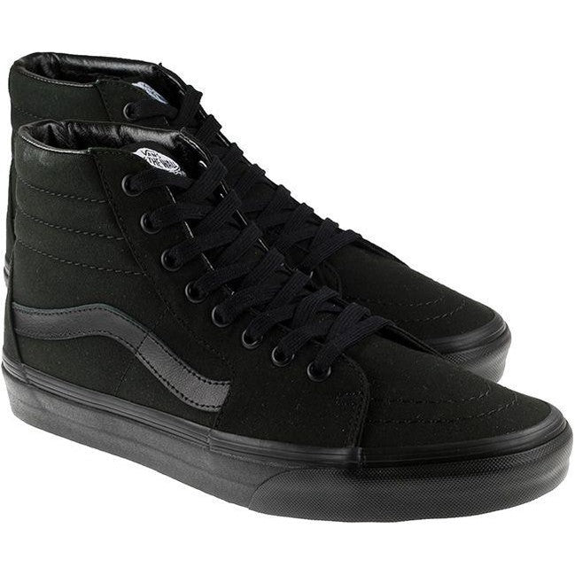 Vans Trainers Mens Sk8 High Canvas Black Black For:Men, Type:Trainers
