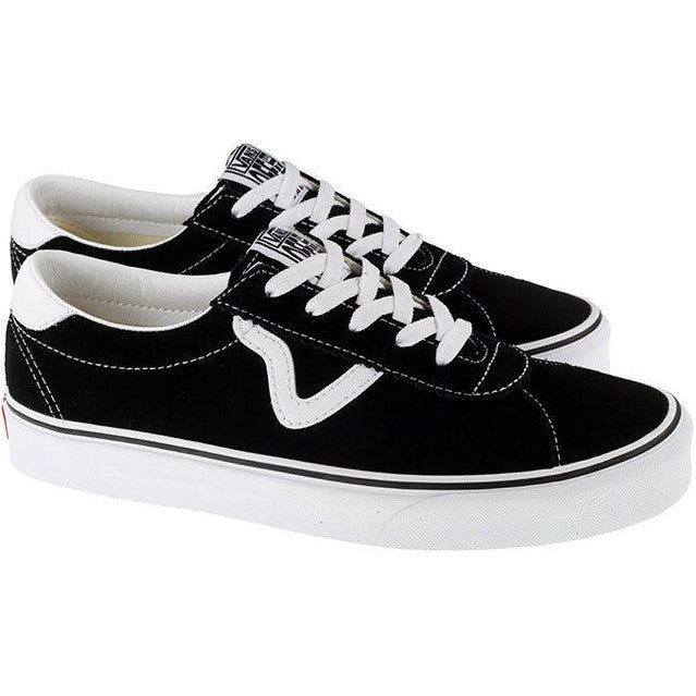 Vans Trainers Mens Sport Suede Black White For:Men, Type:Trainers